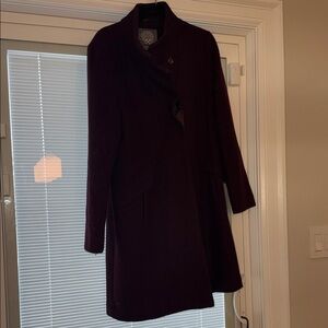 Vince Camuto Women's Dark Purple Trench Coat